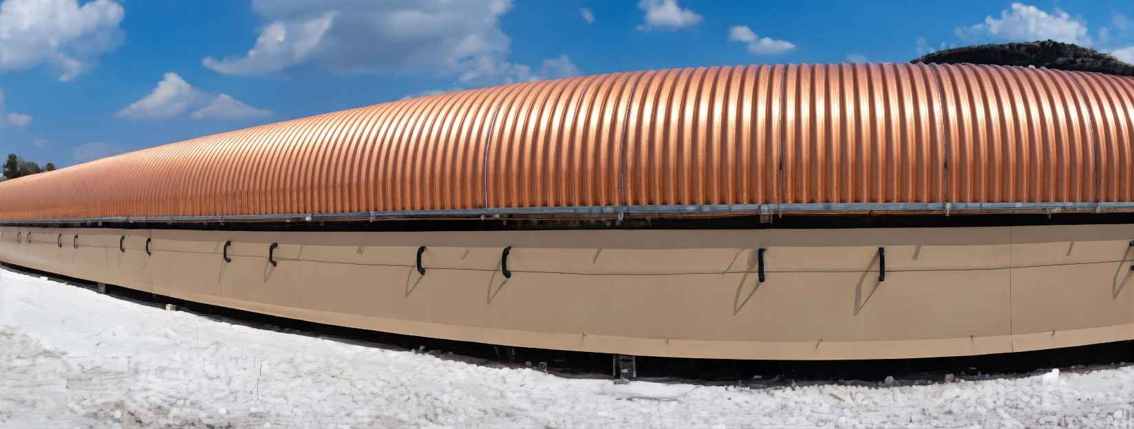 Монтаж арочного укрытия конвейерной линии